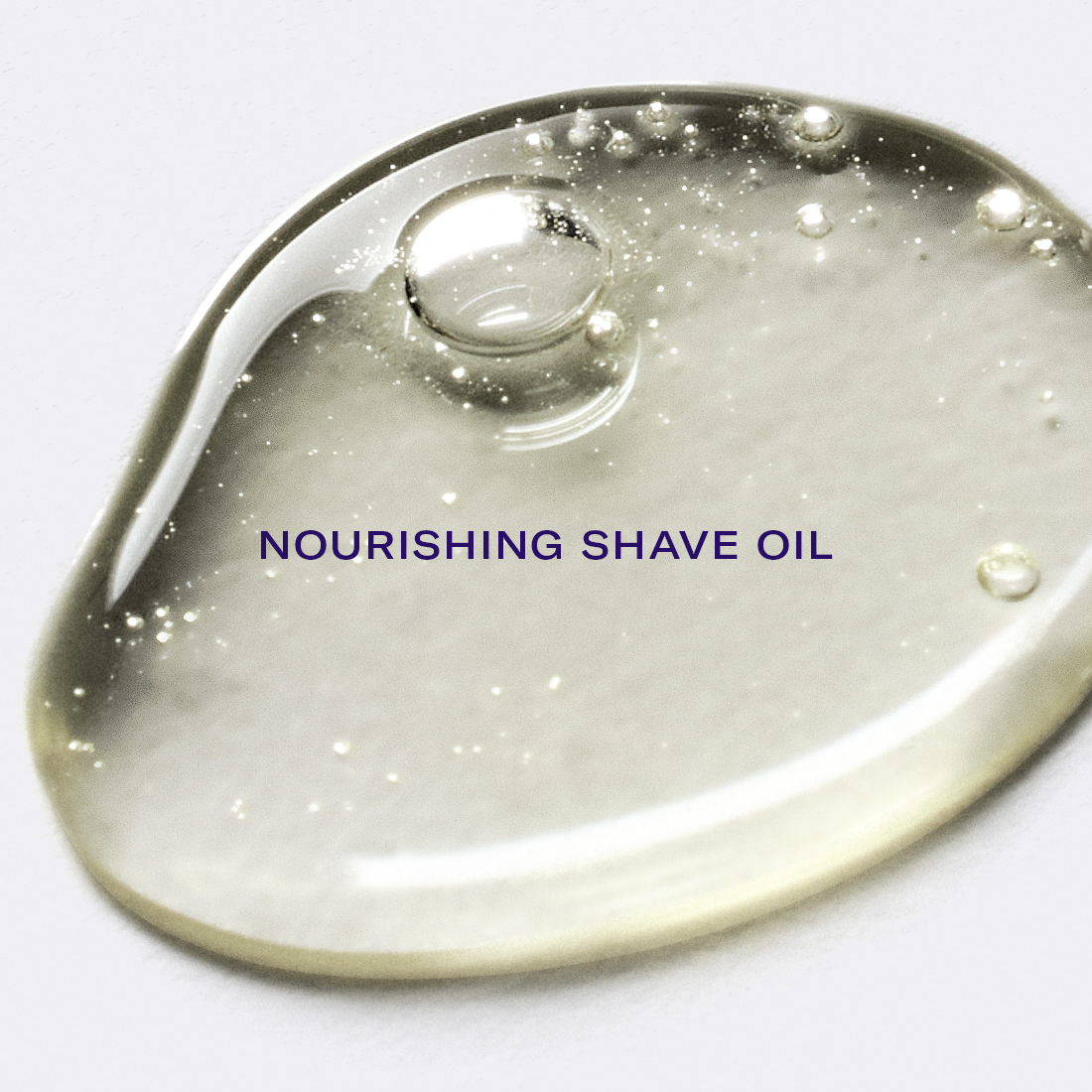 Close up of the Nourishing Shave oil's texture.