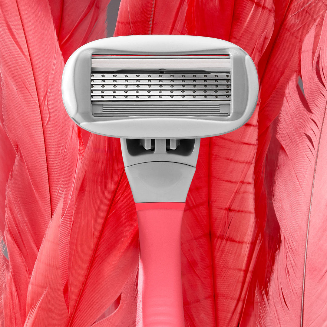 5-Blade Razor for Smooth, Comfortable Shaving | Flamingo