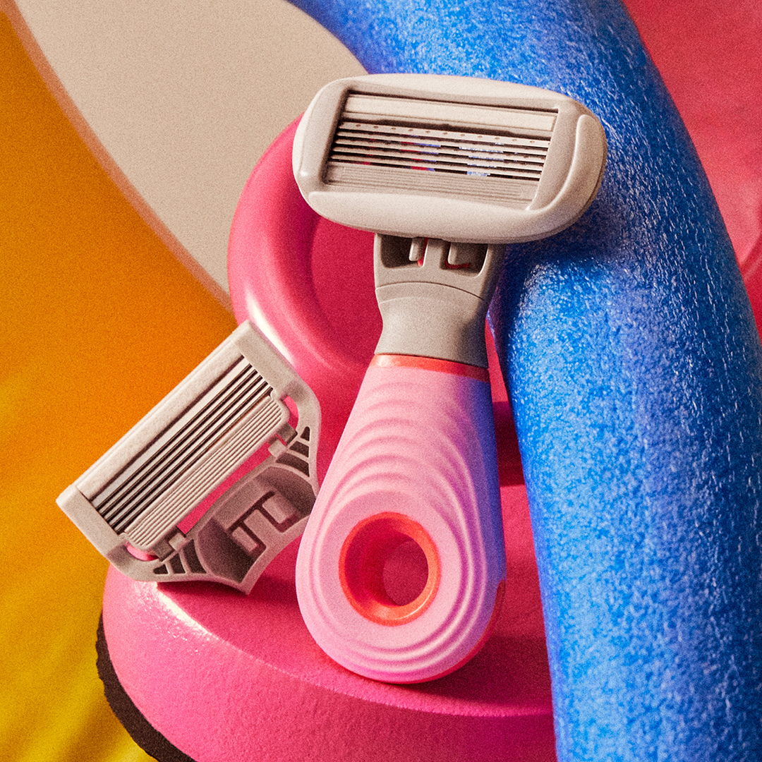 Gas Mini Razer Mini Body & Pubic Travel Razor – Flamingo