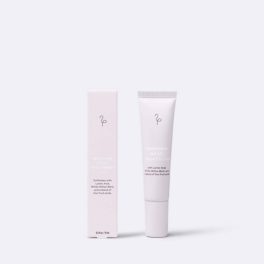 Small light grey tube of Flamingo Ingrown Spot Serum