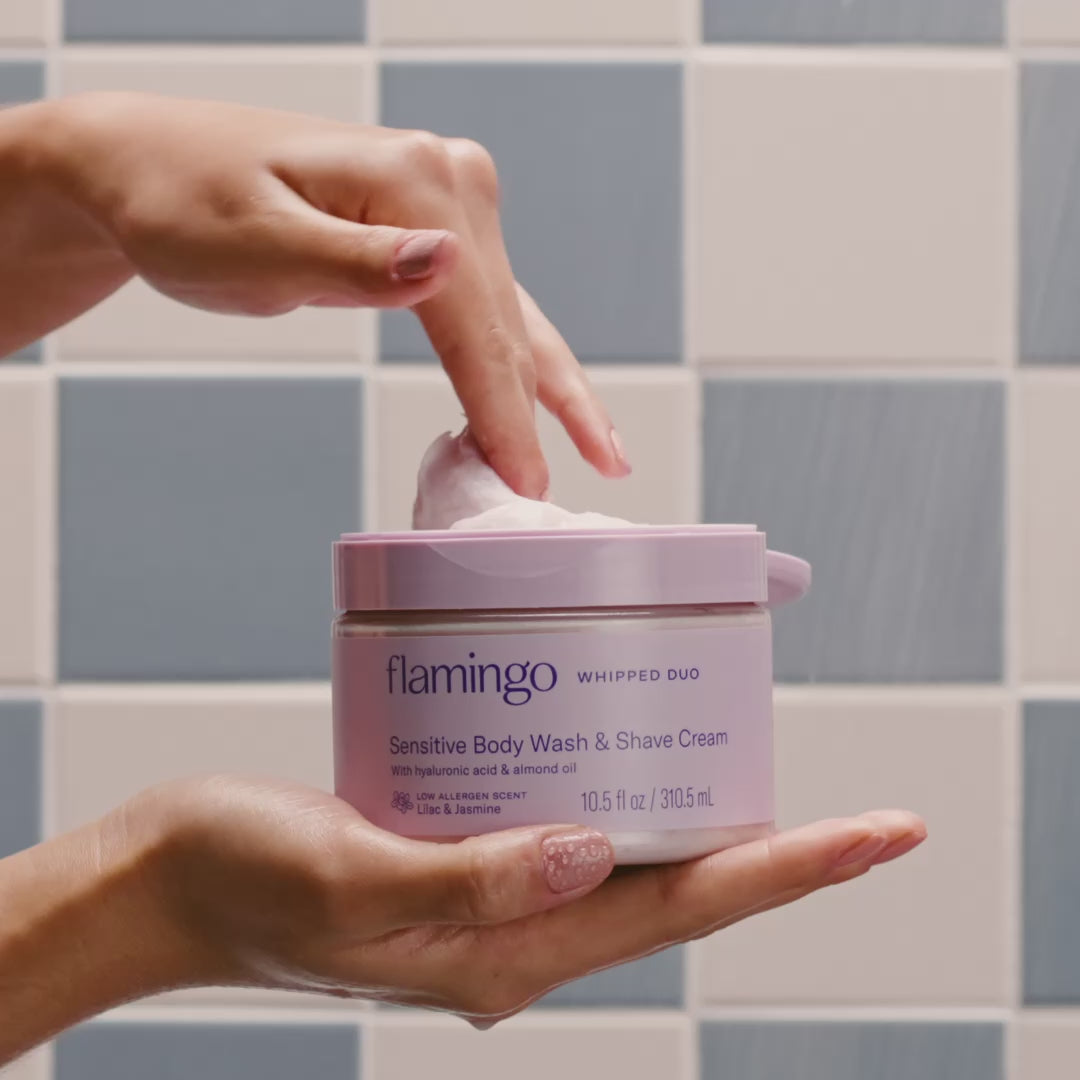 Whipped Duo Sensitive Body Wash & Shave Cream – Flamingo