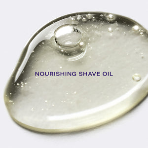 Close up of the Nourishing Shave Oil's texture.