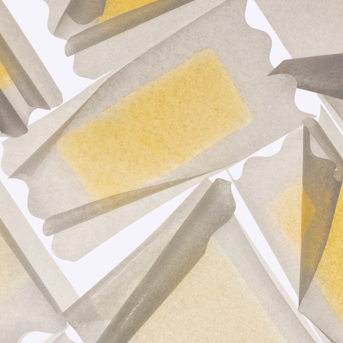 Backlit image of Flamingo Wax Strips on a white background